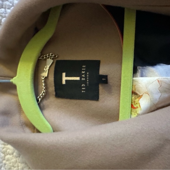 Ted Baker wool wrap coat/jacket,pockets, belt,size:1 camel/cream/khaki neutals - Picture 16 of 16